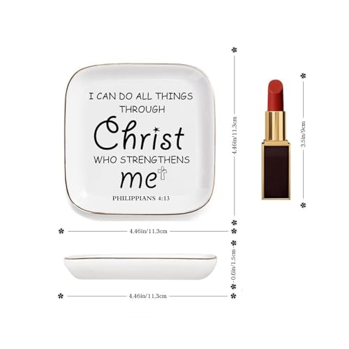 Inspirational Gifts for Women Friends, Christian Gifts for Women Faith Jewelry Dish - I Can Do All Things - Religious Spiritual Gifts for Female Coworker Sister Christian Birthday Christmas Gifts - style: I Can Do All Things