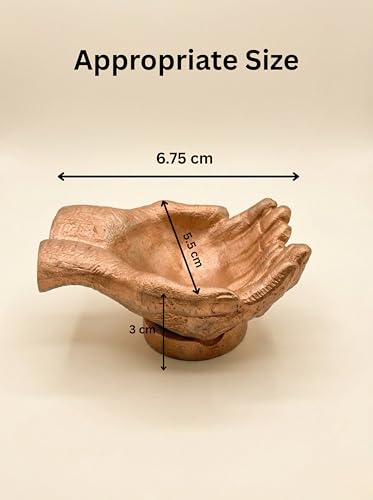Copper Finish Caring Cupped Hands Shaped Decorative Hand Bowl-Cute Catch All Trinket Tray-Candy Dish Offering Stand-Home Decor Hand Jewellery Holder-Mother’s Day Birthday Christmas Gift - color: Copper Finish