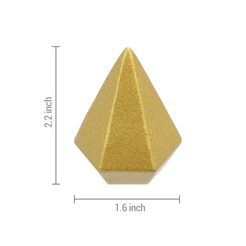 MyGift 2 Inch Small Cone Ring Holder, Art Deco Matte Black and Metallic Gold Geometric Ring Holders, Decorative Diamond Shaped Jewelry Storage Display Stands, 6 Piece Set - color: Black / Gold