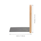 NOLITOY Simple Wooden Bookend Thickened Beech Wood Smooth Surface Book Stand for Desk Shelf Organizer Stable Non-Slip Book Stopper for Home Office Study Minimalist Design Matching Any
