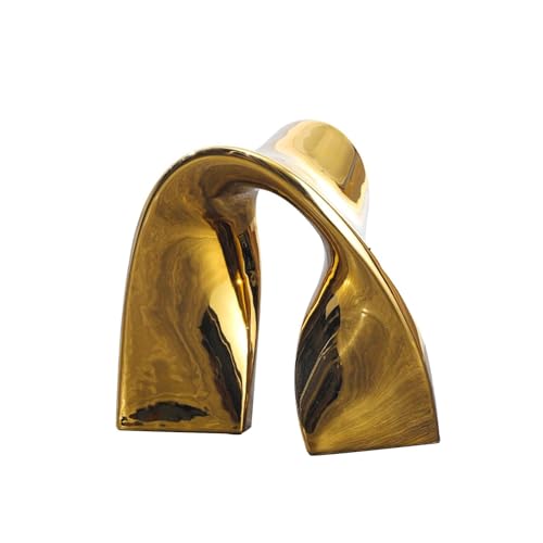 Cool Stuff to Put on Shelves Abstract Art Sculpture Decoration Decoration Living Room for Bedroom Table Decoration Office Apartment Sculptures and Statues Decor Room Decor Aesthetic(02 Gold) - color: 02 Gold