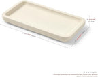 Microfiber Jewelry Trays Stackable Ring Earring Bracelet Necklace Bangle Watch Display Tray Drawer Organizer 7.08 * 3.93 * 0.59inch (White - color: Beige, size: 18*10cm Tray
