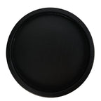 Creative Co-Op Farmhouse Decorative Round Wood Tray with Hobnail Edge, Black - color: Black, style: Tray