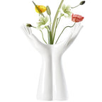 Human Hand Vase - Hand Shape Boho Vase for Flowers, Artistic Ceramic Sculpture Pot, Unique Decor Piece | for Living Room Tabletop Bedroom Shelf Entryway Home Art Bohemian Decoration