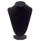 Juvale Necklace Display Stand & Bust Set - 2-Piece, Black Velvet, Modern Freestanding - Necklace Holder Stand & Bracelet Holder Display - Jewelry Showcase for Vendors & Photography