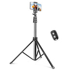 SENSYNE 72" Phone Tripod, Extendable Cell Phone Tripod Stand, Selfie Stick with Wireless Remote and Phone Holder, Compatible with iPhone Android Phone, Camera - color: Black, size: 72-inch