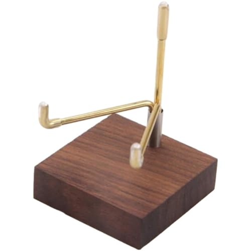 Crystal Display Stand Metal Arms Small Display Stand with Wooden Base Geodes Agate Mineral Easel Holder for Collectibles - color: Style 2