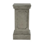 Christopher Knight Home Classic Square Flower Stand 25.75" Pedestal Plant Stand Indoor Outdoor Display Table for Ferns Orchids Sculptures with MGO Construction Brushed Finish, Light Gray - size: 25.75"
