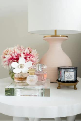 Crystal Candle Dish — by Alice Lane Home Collection — Size Small — Clear K9 Crystal Design — Smooth, Round Cutout is Perfect for Your Favorite Candle or Diffuser — Centerpiece with Elevated Style - size: Small