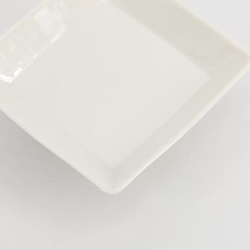 COLLECTIVE HOME - Ceramic Jewelry Tray, Decorative Geometric Jewelry Dish, Luxurious Trinket Tray with High Base, Birthday Mother's Day for Women (Square Glossy) - color: Square Glossy