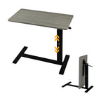 lumizone Foldable Overbed Table with Wheels Adjustable Height Bedside Desk 27.56"-36.61" Rolling Hospital Bed Table with Casters Medical Tray for Home Use Desk Over the Bed - color: Grey