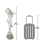Design Toscano Spring Awakening Classic Woman Garden Statue, 14 inches wide, 40 inches tall, Cast Stone Resin, Antique Stone Finish