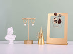 GemeShou 2pcs Gold Ring Display - Wedding Ring Holder for Nightstand, Height 2" and 3.1" - color: Gold
