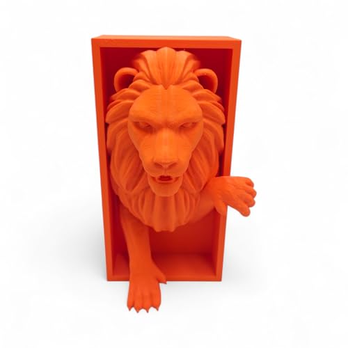 Dragons Awakening Book End – Fantasy Book Nook Insert for Dragon Readers – Unique Home Decor for Bookshelves & Libraries (Orange - Lion) - color: Orange - Lion