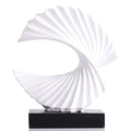 White Wave Sculpture, Modern Ocean Wave Home Accents, Resin Art Statue for Shelf, Coffee Table, TV Stand Adornos Modernos - color: White
