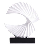 White Wave Sculpture, Modern Ocean Wave Home Accents, Resin Art Statue for Shelf, Coffee Table, TV Stand Adornos Modernos - color: White