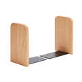 Pandapark Wood Bookends,Non-Skid Bookend for Shelves,Heavy Duty Bookends,Book Stand for Books/CDs,1 Pair - color: Beech-a