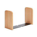 Pandapark Wood Bookends,Non-Skid Bookend for Shelves,Heavy Duty Bookends,Book Stand for Books/CDs,1 Pair - color: Beech-a