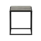Furinno Moretti Cube Modern Stackable End Table Shelf, French Oak Grey - color: French Oak Grey, size: Stackable Metal Frame