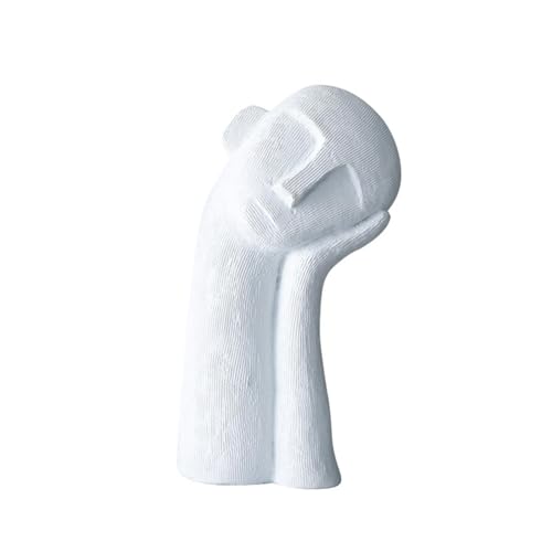 Cool Stuff to Put on Shelves Sculptures Decoration Modern Abstract Art Deco Sculpture Figures Items for Living Room Bedroom Office Table Room Decor Aesthetic(White C) - color: White C