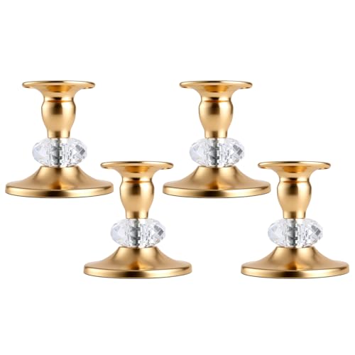 Candlestick Holders Taper Candle Holders, Candle Stick Candle Holder for Table Centerpiece, Wedding Reception, Festive Christmas Mantel Decoration or Home Decor(Gold, 2 Sets(4 Pcs)) - color: Golden, size: 2 Sets(4 Pcs)