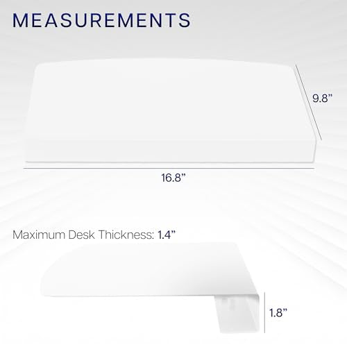 VIVO 17 inch Corner Desk Connector Sleeve for Keyboard Tray Mount on L-Shaped Workstation, Home Office, White, DESK-AC07SW - color: White