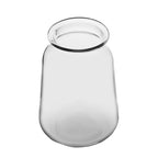 Elements Glass Milk Bottle Vase, for Use with Dried or Faux Flowers and Greenery, 4.2x4.2x4.72 Inch, Clear - size: 9.5 Inch