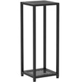 TOSKING Tall Plant Stand Indoor – 2-Tier Modern Metal Shelf, 30" Height & 200 LBS Capacity, Heavy Duty for Living Room, Balcony, Garden (Black) - size: 2-tier 30''