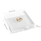 Transparent jewelry risers for selling, Acrylic risers for earring display, clear block ring riser tray for online business Photography【3.15 L x3.15 W x0.79 H inch】 - size: 3.15 L x3.15 W x0.79 H inch