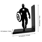 Superhero Bookends | Decorative Bookends for Shelves | Non-Skid Book Holders for Shelves, Table | Unique Home/Office Decor | Heavy Bookends| Metal Book Ends| 7x5.5x4 Inches Each - size: 7 x 5.5 x 4 inches | 2.5 pounds