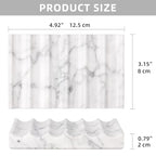 Luxury Marble Soap Dish Tray,Rectangle Stone Marble Soap Tray,Self Draining Soap Holder for Bathroom, Kitchen (Carrara White) - color: Carrara White