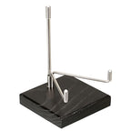 Hipiwe Adjustable Stainless Steel Arm Display Stand Easel with Wooden Base Rocks Crystal Display Easel Holder for Mineral Agate Gemstones Fossils Coral Geodes Plate and Photo, 3.1"x3.1"x4.9" - size: Large
