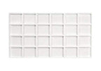888 Display USA - 3 Piece White 24 Slot Coin Jewelry Showcase Display Tray Flocked Inserts - color: White