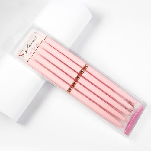 Metallic Nail Art Brushes Superfine Brush 5 Pcs Kit Professional Nail Liner Brush Nail Details Brush Nail Painting and Drawing Liner Brush for Nail Salons - color: g-5pcs