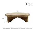 Oedema 7.6" Solid Wood Small Plant Stand Round Plant Riser Short Plant Stand Indoor for Small Plants, Flower Pot, Vase, Home Decor - size: 7.6inch/193mm