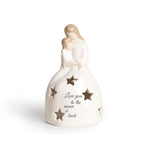 Gifts for Mom from Daughter - Mother and Daughter Figurine - Mom and Daughter Statue - Mother Daughter Gift - Candleholder Statue with Flickering LED - color: Sy0054