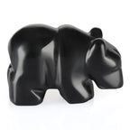 2" Obsidian Crooked Mouth Bear Statue for Strength,Bear Figurine for Courage,Bear Decor for Homes&Offices