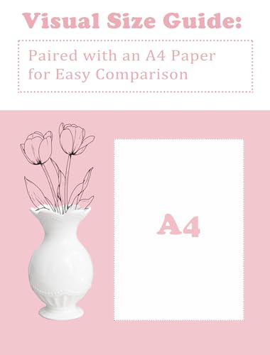 Cute Bow Scalloped White Flower Vase, Light Pink Bow Themed Coquette Girly Room Bedroom Decor, Cutecore Kawaii Princess Clean Girl Stockholm Room Bedroom Decor for Girls