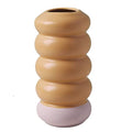 Nordic Ceramic Vase Modern Abstract Art Geometric Flower Plant Holder Decor - size: Yellow