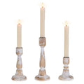 Wooden Taper Candle Holders: Wood Candlestick Holders Rustic Farmhouse Fall Decor for Living Room Dinning Table Centerpiece Christmas Set of 3 - size: 4.33"/6.33"/8.27" H - 3Pcs