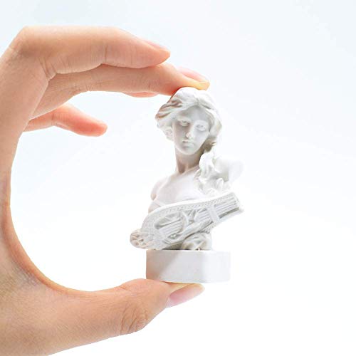 Resin Bust Statue 2.95 Inch Plaster Figurines Mini Home Decoration Sculpture White for Art Hobbyist-Artemis, Home Decoration - size: Artemis