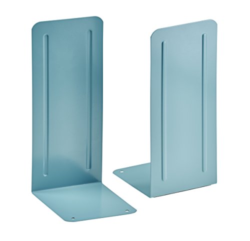 Acrimet Metal Bookends, Jumbo Size 9" H x 4" W x 4-1/2" D, Non-Skid Book Stand for Shelves, Heavy Duty Book Stopper, Green, 1 Pair - color: Green