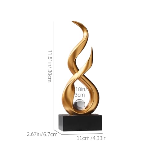 AWNR Abstract Art Deco Decor Statues for Home,Shelves,Table,Living Room, Dining Room,Modern Sculpture Decoraciones of Homes for Sale (Gold B) - color: Gold B