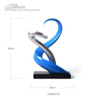 HAUCOZE Modern Sculpture Decor Abstract Flame Figurine Home Art Table Centerpiece Gift for Bedroom Living Room Polyresin 17.7 Inch