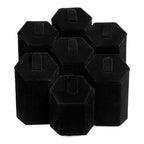 MOOCA Jewelry Ring Stand Holder Display Set, Ring Holders for Jewelry Storage Organizer Stand Pedestals Display 7 Pcs Set, Black Velvet - color: Black Velvet