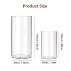2 Pack Acrylic Cylinder Vases, Non-breakable Vase for Centerpieces, 8,14 inch Tall Clear Flower Vase Bulk Floating Candle Holder for Wedding Table Home Decor - size: 2 Pack(4''W x 8''H & 6''W x 14''H)