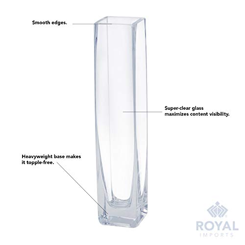 Flower/Bud Glass Vase Decorative Centerpiece, Home or Wedding by Royal Imports - 10"x2", Plum - color: Plum, size: 10 inches
