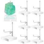Kigley 8 Pcs Adjustable Metal Arm Display Stand Crystal Holder Easel Display with Acrylic Base Easel Rock Mineral Stand for Geodes Mineral Agate Collection(Silver,2 x 2 x 3.5 Inch) - color: Silver, size: 2 x 2 x 3.5 Inch
