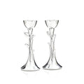 Nambé Tree of Life Sabbath Candlesticks - 8-Inch Sculptural Candle Holders, Elegant Alloy Shabbat Table Accents & Taper Candles, Hanukkah Gifts & Contemporary Judaica Décor