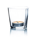 WGVI Clear Glass Tea Light Votive Candle Holder, Width 4", Height 4", Clear Round Triangular Opening, Glass Vase, Floral Container, Small Planter Terrarium, 1 Piece - size: Clear Triangular 4"H